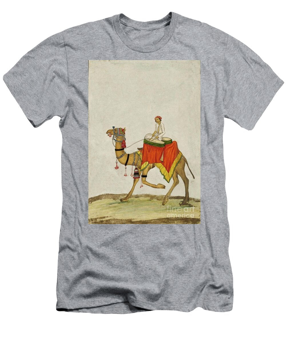A Camel with Its Rider Playing Drums C 1840 Gouache French School T-Shirt