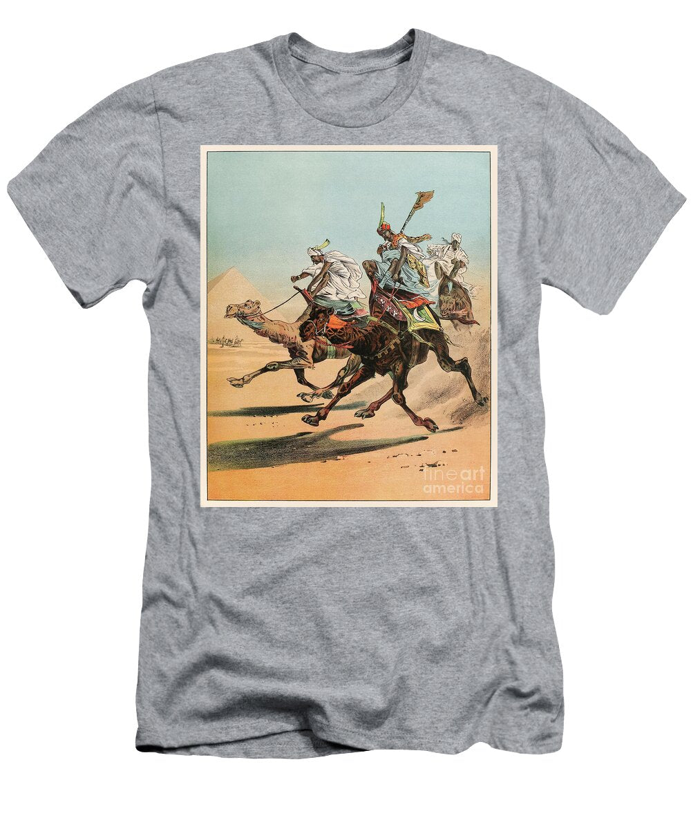 Arabs Racing Camels in Egypt From Pt Barnums Menagerie Published Illustration By Sarah J Burke Sarah J Burke T-Shirt