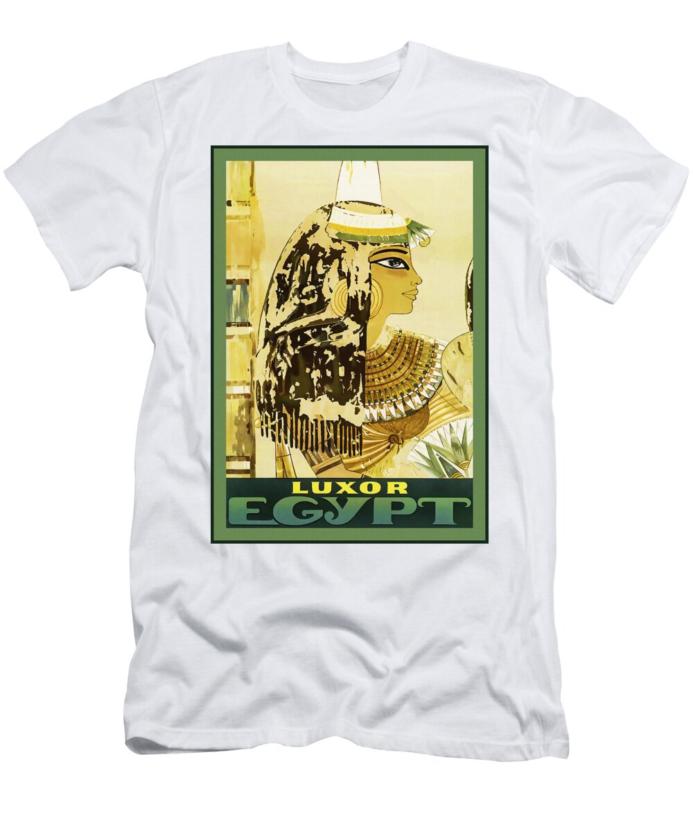 Luxor Egypt Vintage Retro Travel Poster Carol Japp T-Shirt