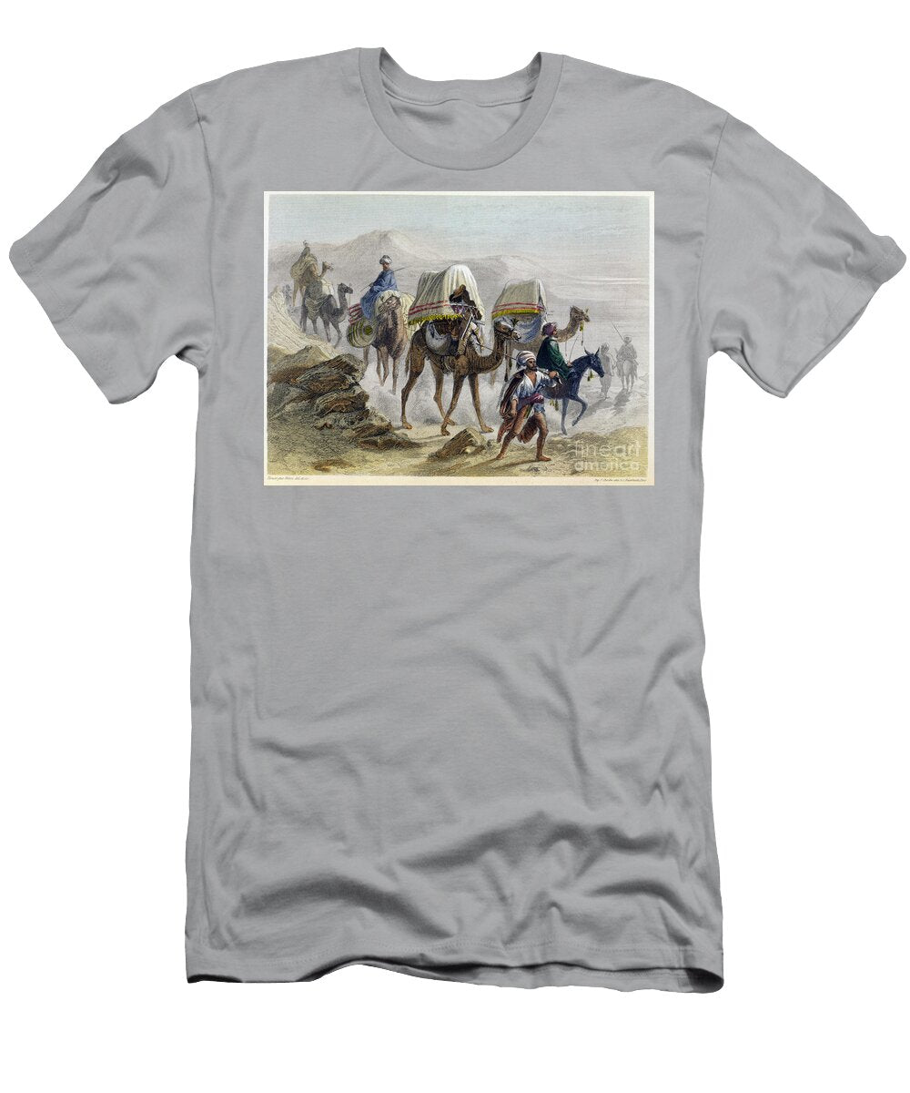 The Camel Train From Constantinople and the Black Sea Engraved By the Rouergue Brothers 1855 Emile and Rouergue Adolphe Rouergue T-Shirt